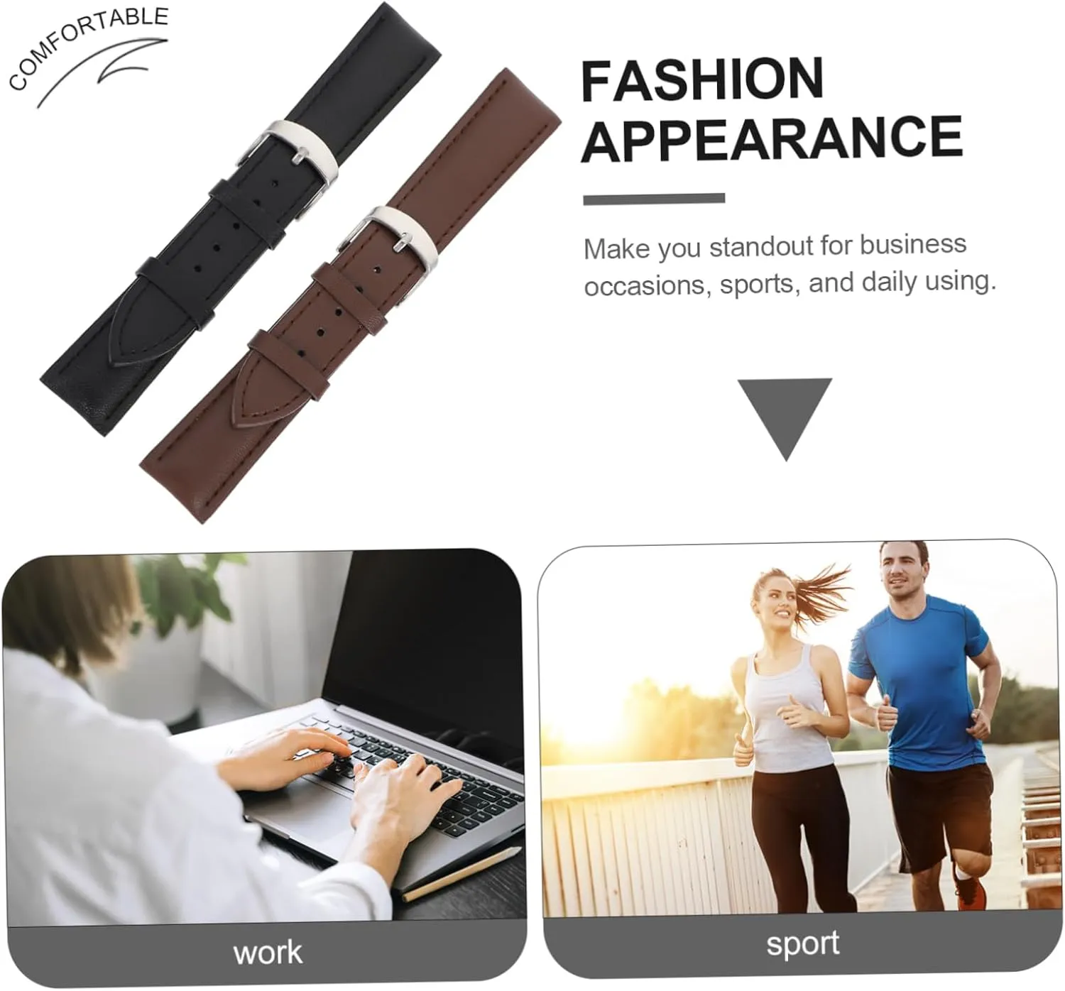 Leather Strap General Watchband Replacement Strap Wrist Watch Band Replacement Watchband Stylish