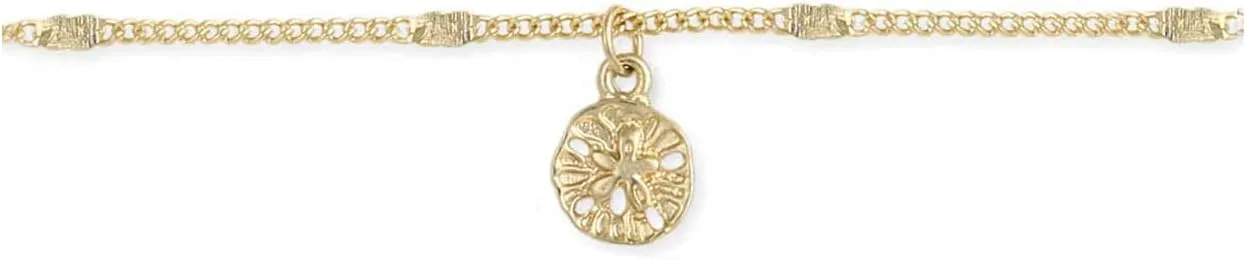 Life's a Beach Sand Dollar Charm Anklet Bracelet