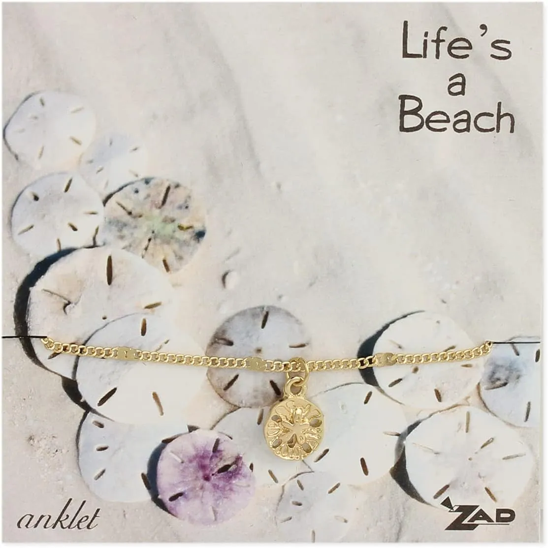 Life's a Beach Sand Dollar Charm Anklet Bracelet
