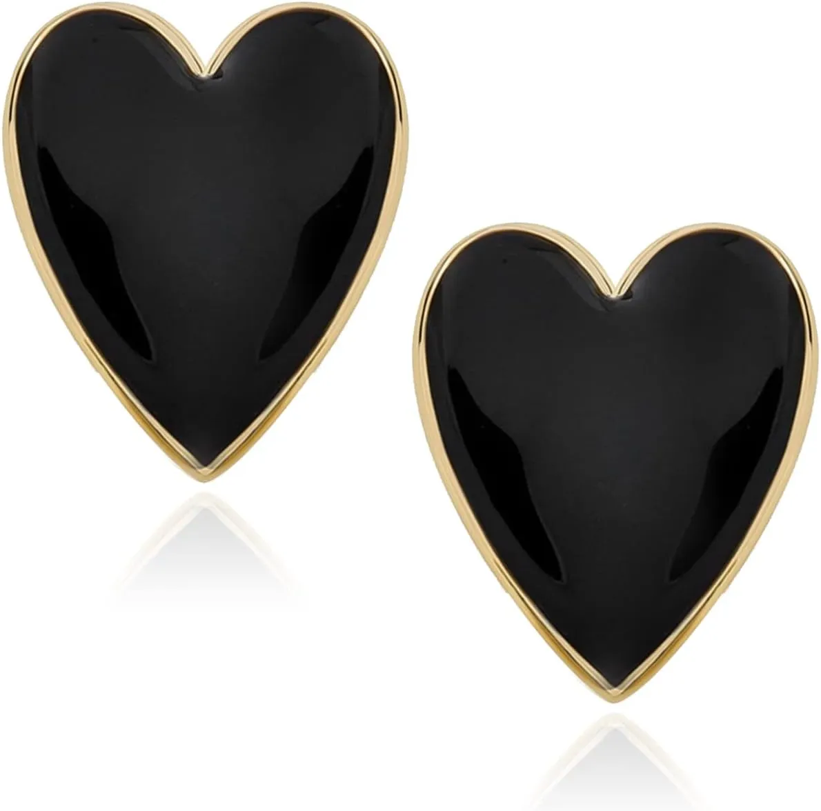Lovely Candy Heart Studs Earrings Romance Enamel Big Statement Earrings for Women Girls Jewelry Idea Gifts