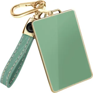 Lucrum Tesla Card Key Holder - Leather Keychain for Model 3, Model Y, Cybertrack 2023-2024