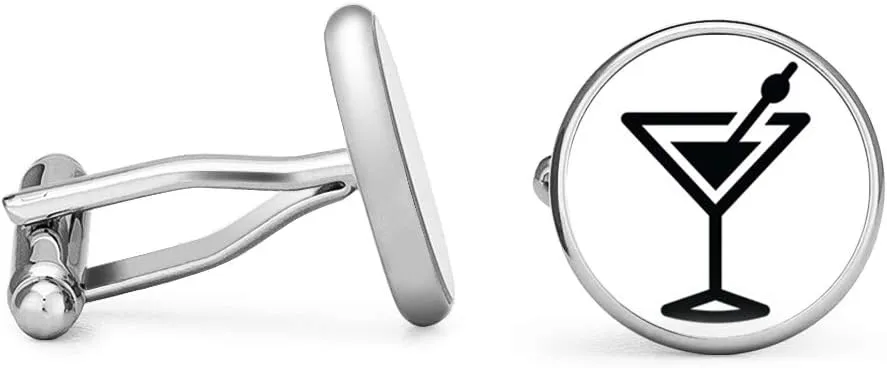 Martini Cufflinks Martinis Cuff Links (Contoured Edition)