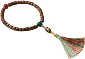 Meditation beads,Buddhist bracelet,8 * 10Mm Exquisite Prayer Wooden Beads, Wutai Mountain Abelia Wooden Rosary Buddha Beads for Prayer Meditation Chanting Mala