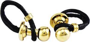 Men Cufflinks Braided Leather Black Cufflinks Elegant Style Cufflinks with Gift Box
