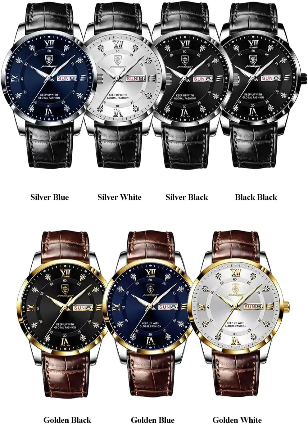 Men Watches Waterproof Luminous Leather Quartz Man Fashion Business Wristwatch Casual Sports Watch for Men relogio