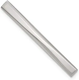 Mens Chisel Tie Bar in Stainless Steel