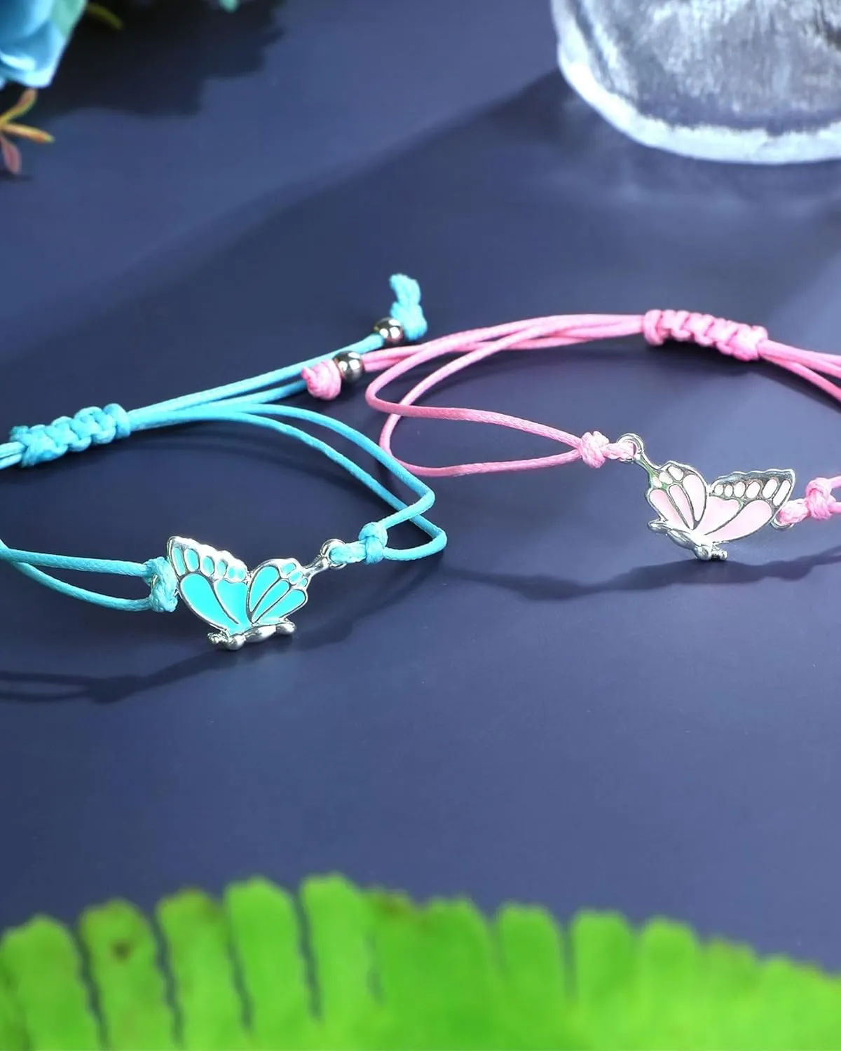 MJartoria BFF Necklace and Bracelets for 2-Butterfly Friendship Necklace Bracelet Best Friend Necklace Matching Necklace Bracelets Gifts