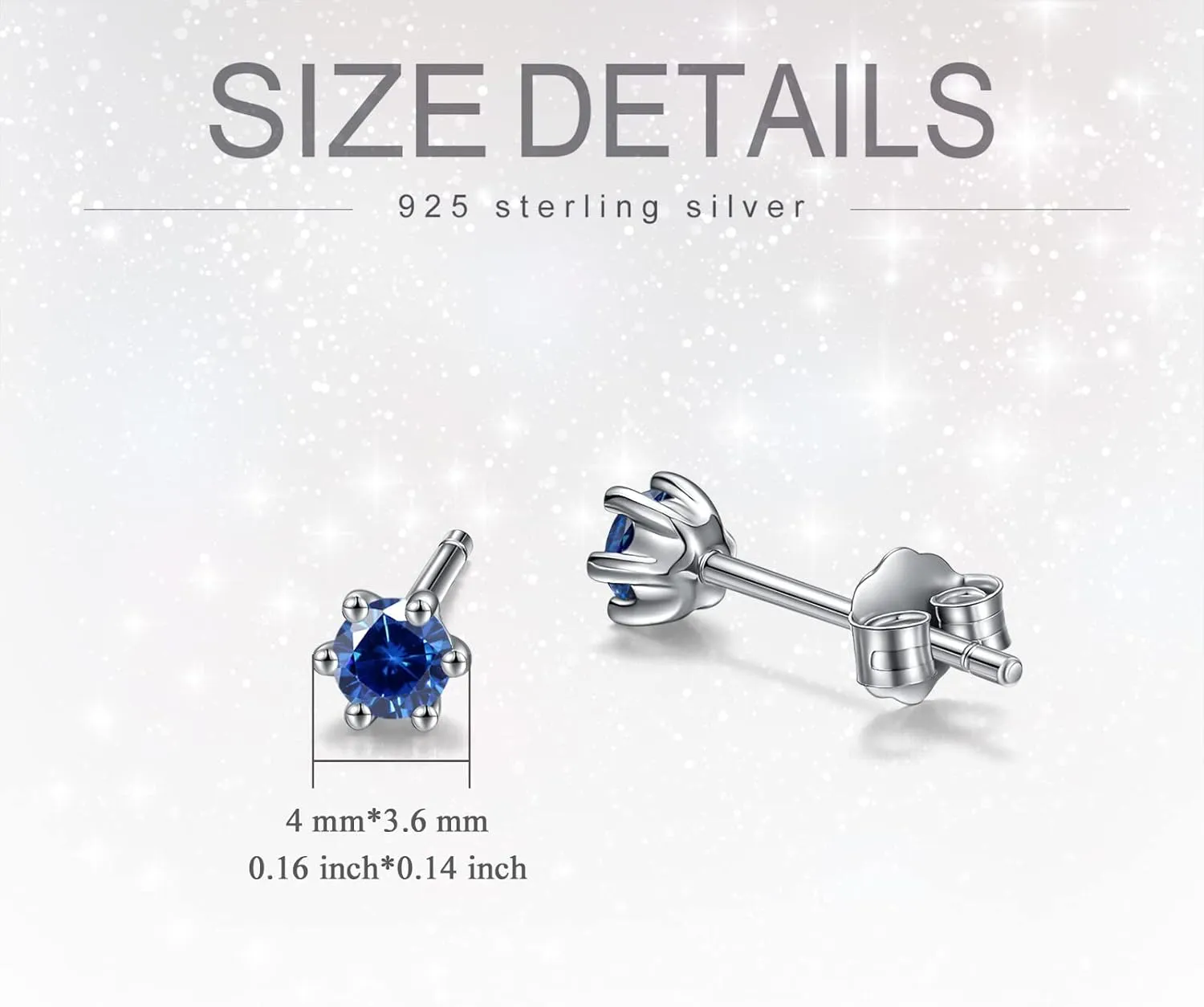 Moissanite Stud Earring Round Cut 0.2-1ct, 18K White Gold Plated Sterling Silver Moissanite Diamond Earrings for Women Men Diamond Jewelry Birthday Valentines Day Gift