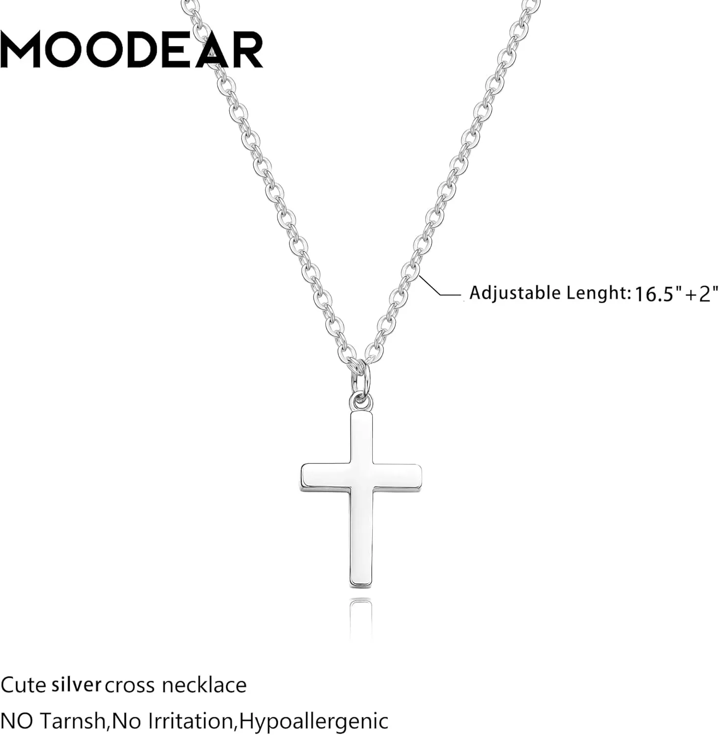 Moodear Mother's Day Gift Cross Necklace for Women - Dainty 925 Sterling Silver/Gold Plated Layered Cross Pendant Simple Small Necklaces for Women Trendy Jewelry Gifts
