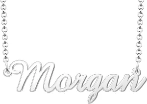 Morgan Name Necklace Personalized Sterling Silver Custom Name Necklace for Women