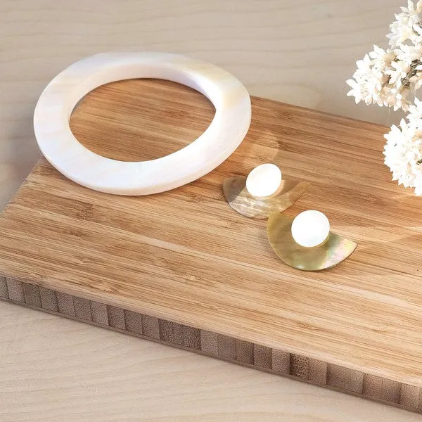 Mother-of-Pearl Bangle - Pearl White