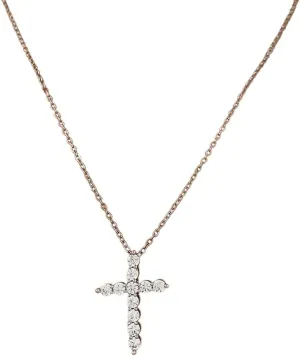 New 2025 Unisex Fashion Female Cross Pendants Pink Color Crystal Jesus Pendant Necklace Jewelry For Men/women Decoration Luxury With You Accessories Trendy Creative For Women And Men