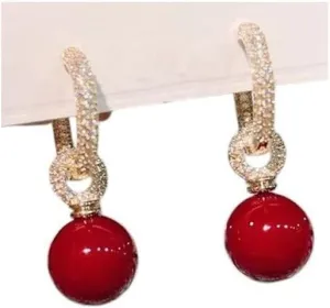New 2026 Unisex Stainles Stell High-Grade Bright Imitation Pearl Pendant With Micro Set Zircon Earrings For Womens Fashion Exquisite Jewelry Luxury Accessories Trendy Creative Gift For Women And Men
