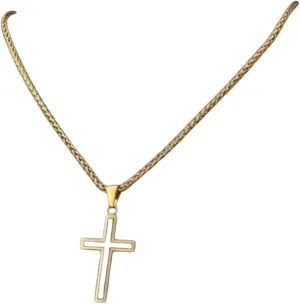 New For Trendy 2025 Men And Women New Retro Personality Creative Design Jesus Cross Amulet Pendant Rock Casual Gift Catholic Christian Necklace Jewelry Fashion Accessories Creative Gift
