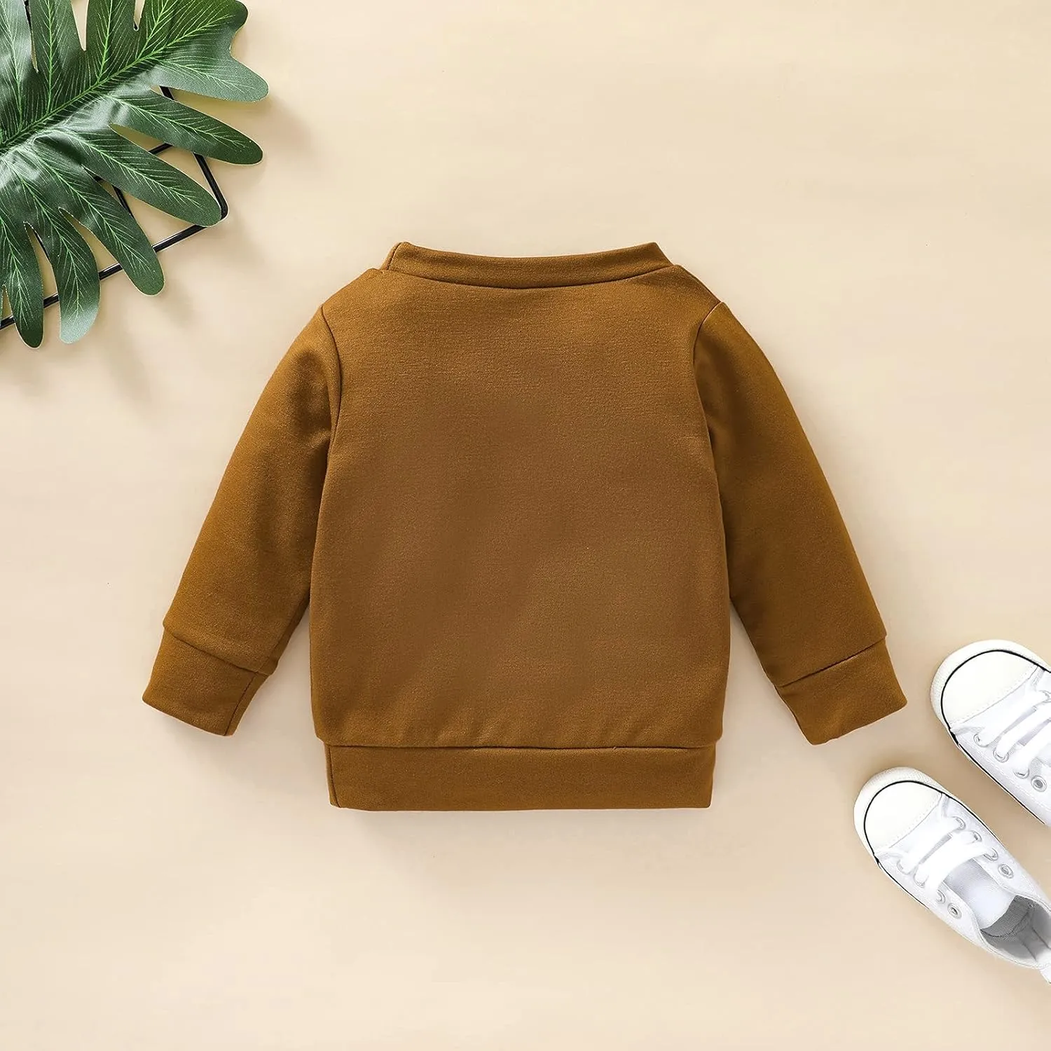 Newborn Infant Baby Boys Pullover Dad's Little Dude Sweatshirt Long Sleeve Casual Sweater Fall Clothes