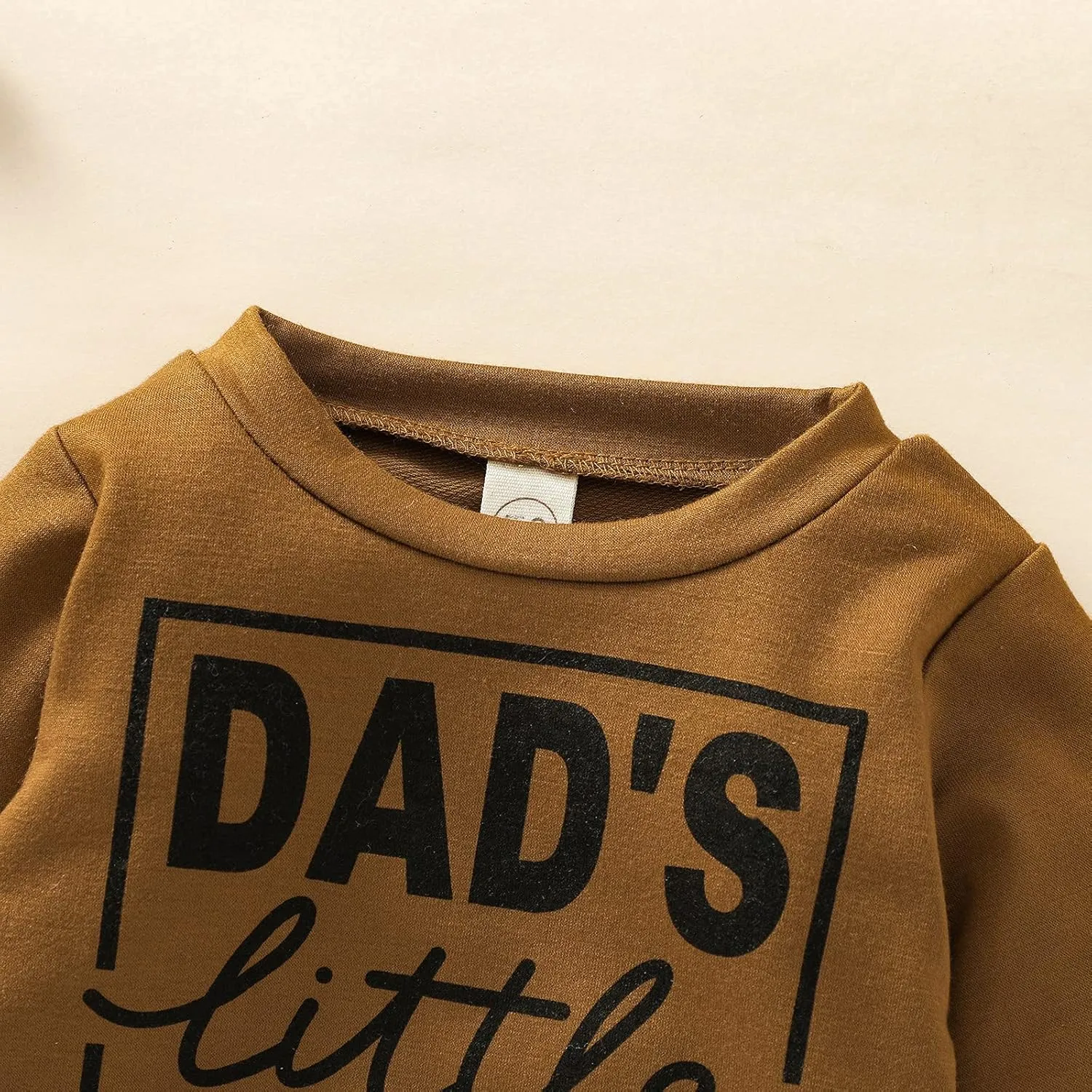 Newborn Infant Baby Boys Pullover Dad's Little Dude Sweatshirt Long Sleeve Casual Sweater Fall Clothes