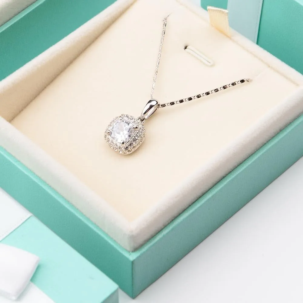 Oirlv Velvet Pendant Necklace Gift Box Long Chain Display Case