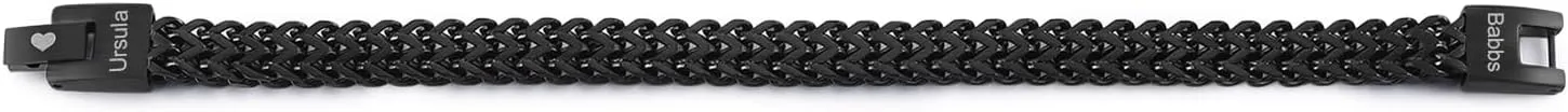 OPALSTOCK Personalized Stainless Steel Bracelet for Men  Custom Engraved Name Beads  Husband, Bf Valentines Day & Fathers Day Gift