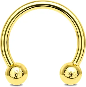 OUFER Gold Septum Piercing Jewelry 16G 14K Solid Gold Nose Septum Horseshoe Hoop Earring Helix Daith Cartilage Earrings