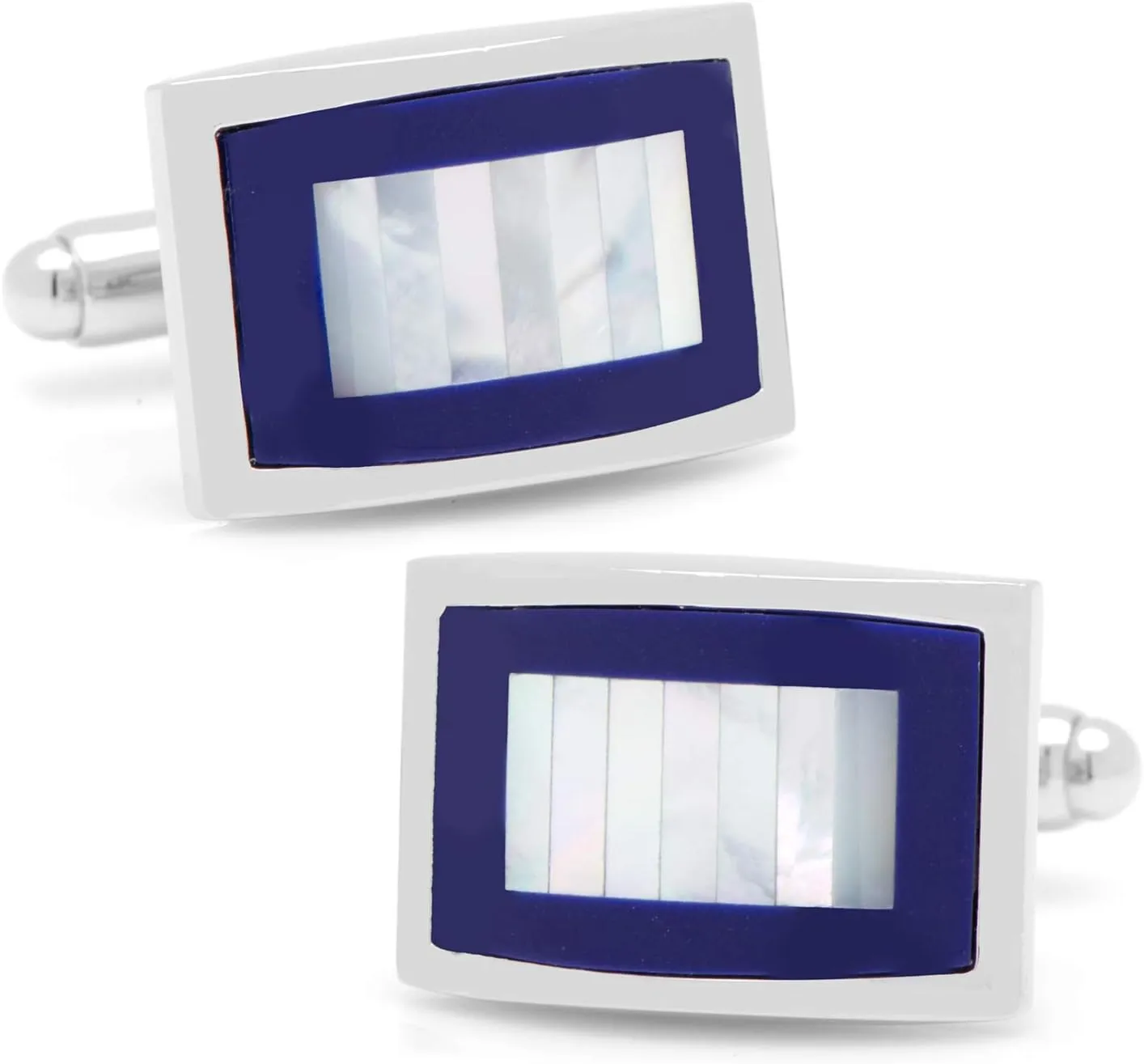 Ox and Bull Trading Co. Mother of Pearl and Lapis Blue Key Cufflinks