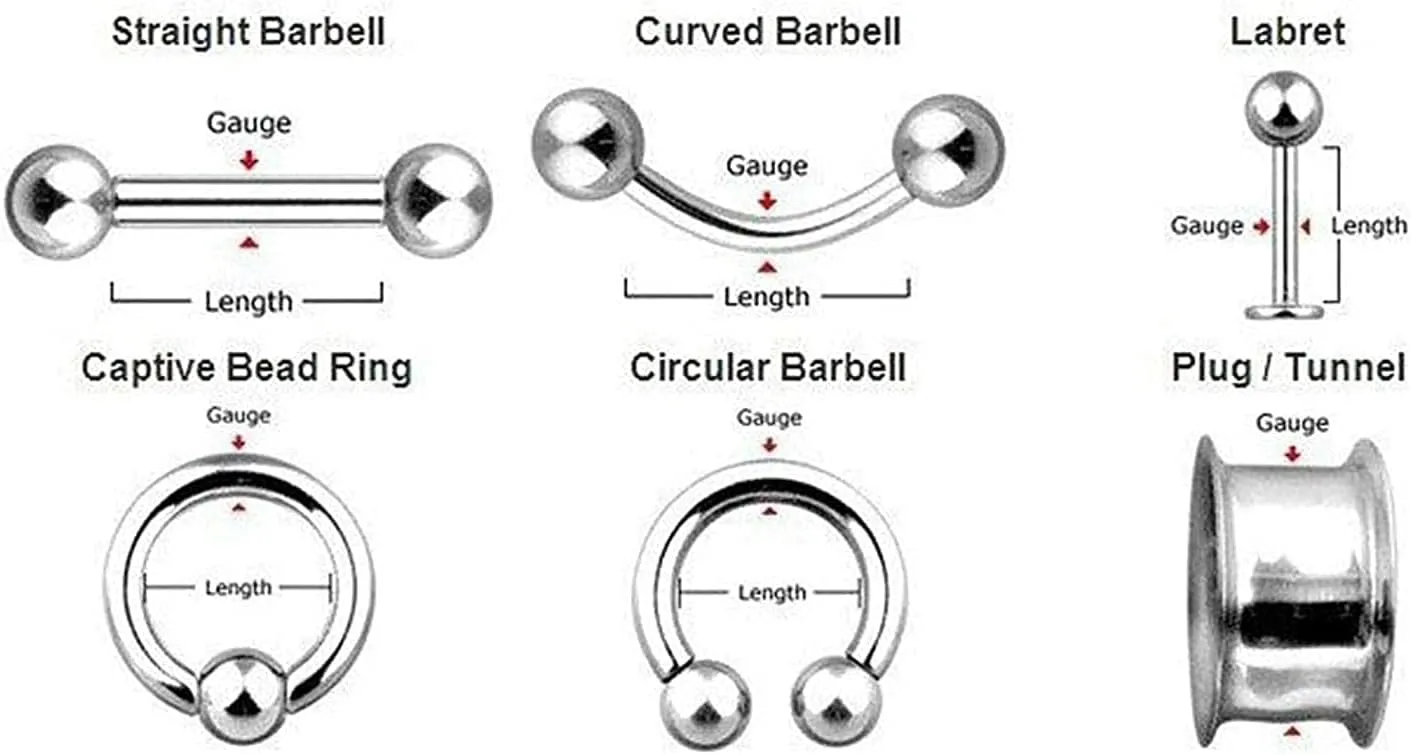 Pair (2PCS) STAINLESS STEEL SCREW FIT TUNNELS Double Flare Gauges Ear Plugs 9268, Silver, Gray, Grey