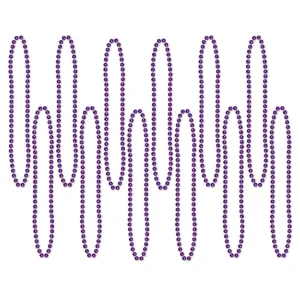Party Bead Necklaces - Small Round purple (12 per Package)