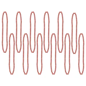 Party Bead Necklaces - Small Round red (12 per Package)