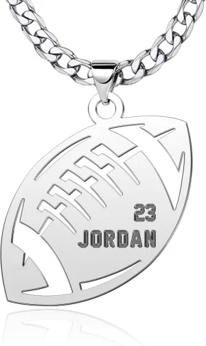 Personalized Jersey Number Necklaces for Mens Athletes Sport Pendant Chain for Boys Stainless Steel Baseball Football