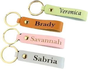 Personalized Leather Keychain Name Logo Text Coordinates Family Union Group Gathering Apparel Custom Leather Keychain Cute Little Accessory Girlfriend Boyfriend Dad Mom