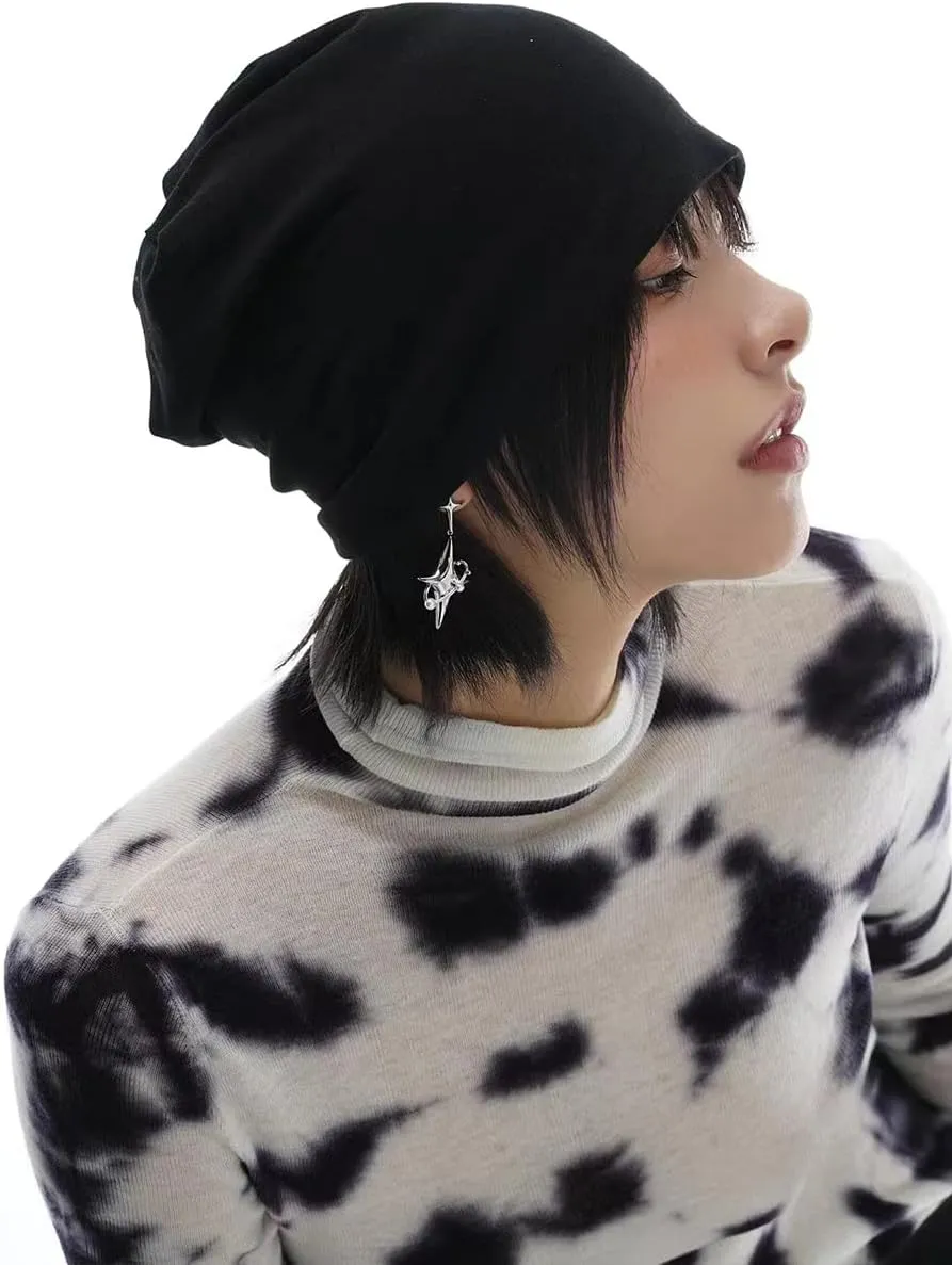 Pooyikoi Punk Star Pendant Baroque Pearl Necklace for Women Asymmetric Black White Beads Necklace Choker Jewelry Gift