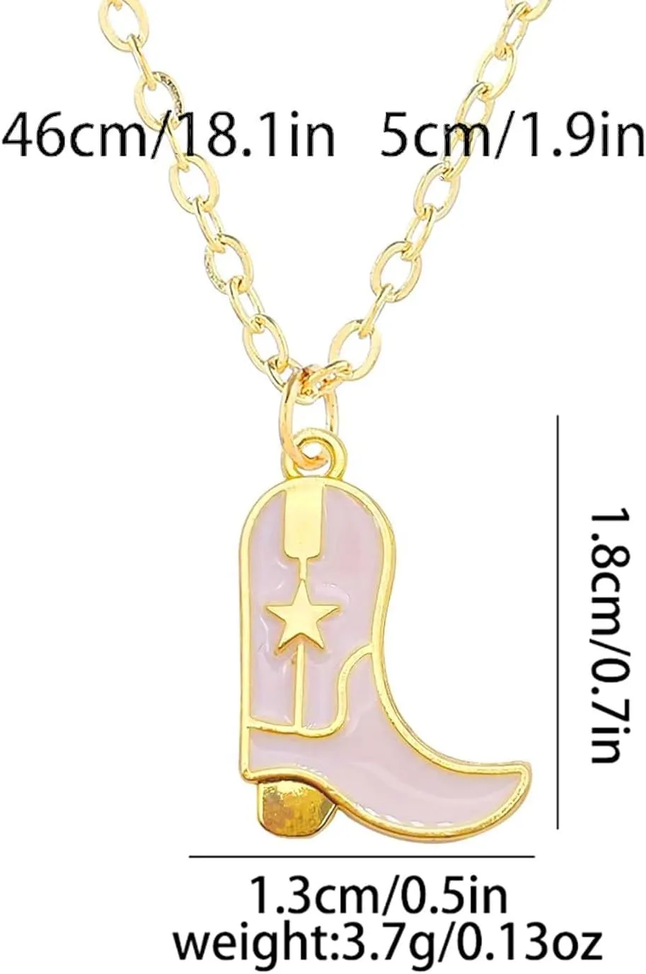 POYAMUSE Elegant Western Cowgirl Necklace for Women, Cowboy Boot Pendant Necklace for Women, Western Style Jewelry Gift
