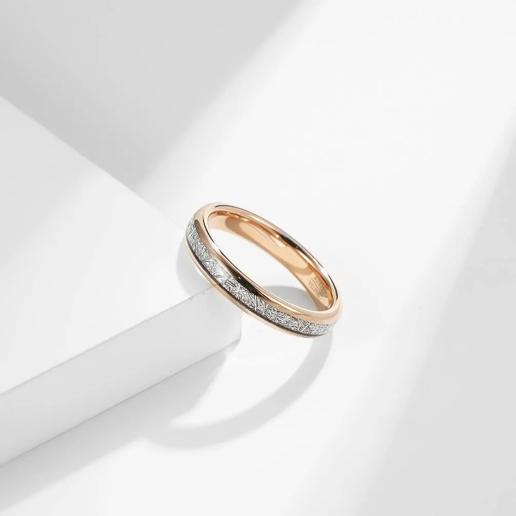 QINGDUO 4MM 6MM 8MM Custom Tungsten Carbide Couple Rings Inner and Outer Curved Tungsten Steel Ring Inlaid with Ice Silk for Men Women Couple Ring Set,Anniversary Valentine's Day Gift for Him Her