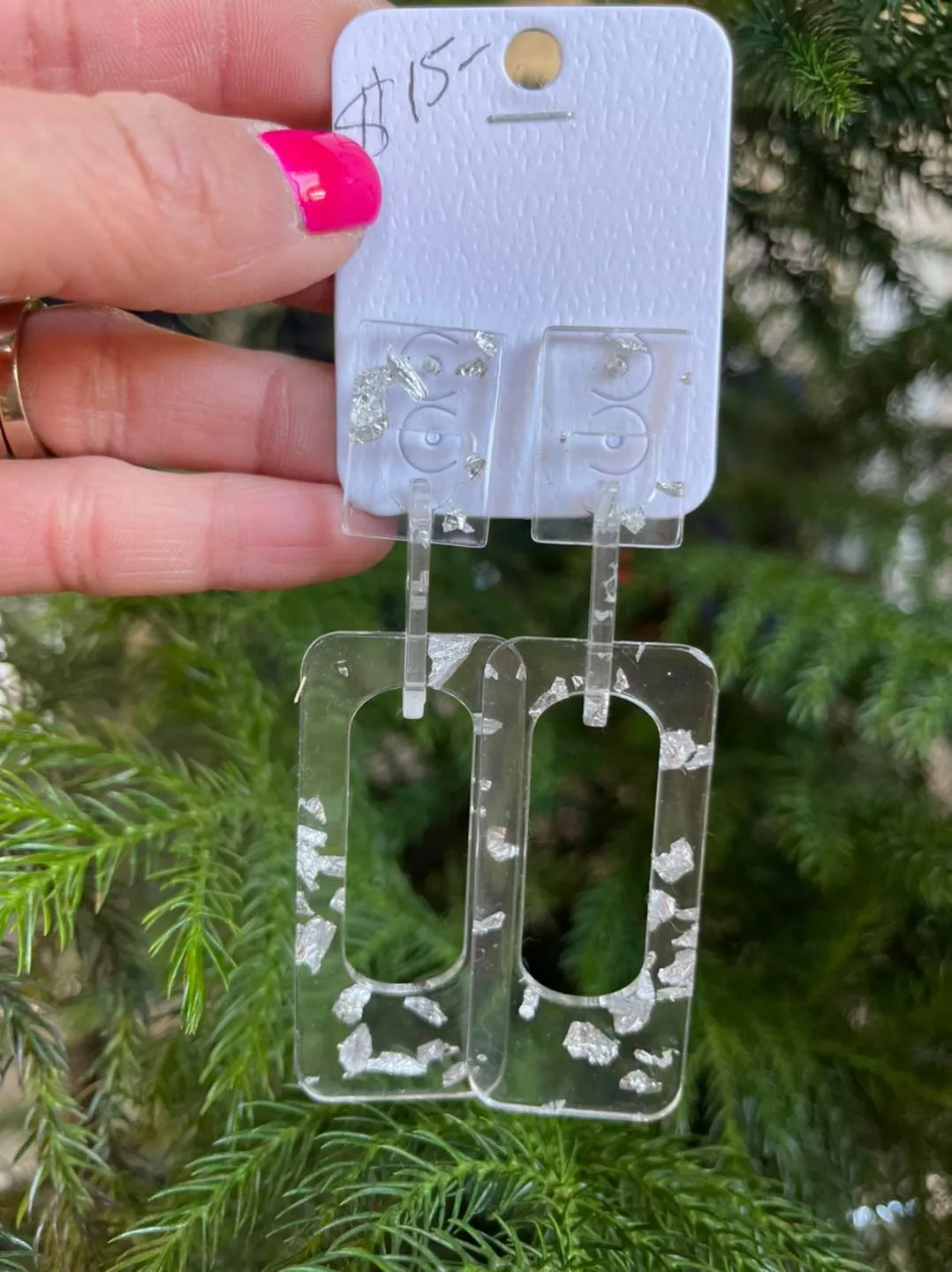 Rectangle Geometric Resin Earrings