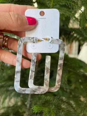 Rectangle Geometric Shape Earrings