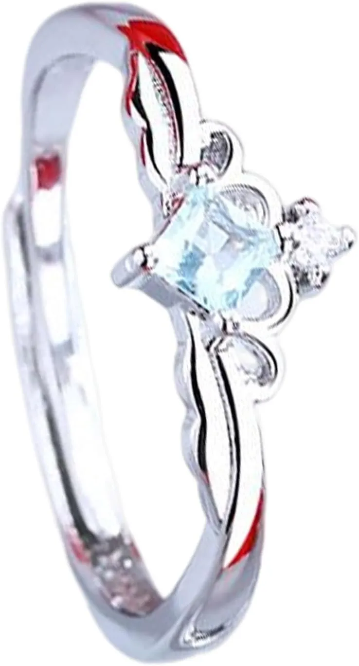 Rings for Women,Couple Ring Luxury Exquisite Non-Fading Valentine's Day Jewelry The Princess and The Knight Engagement Ring for Anniversary
