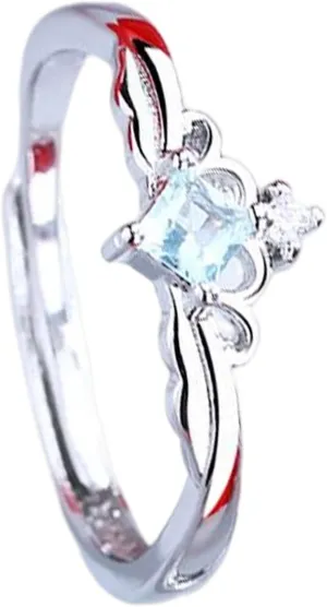 Rings for Women,Couple Ring Luxury Exquisite Non-Fading Valentine's Day Jewelry The Princess and The Knight Engagement Ring for Anniversary