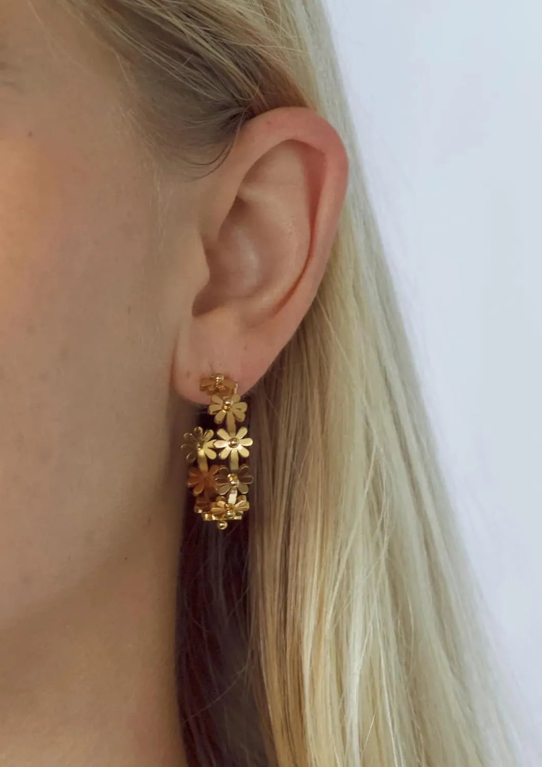 SALTY CALI- Gold and Silver Plated Hoop Earrings for Women- Made with Shells, Gemstones and Pearls