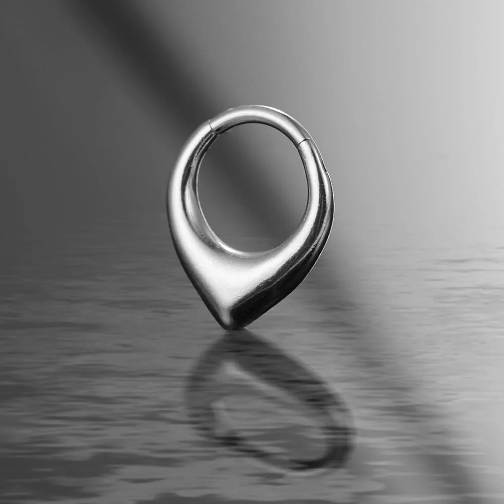 Septum Rings Hoop,16G 8mm 316L Stainless Steel Segment Nose Rings for Men, Cartilage Clicker Hoop Earrings for Rook, Daith, Tragus, Hypoallergenic for man and women