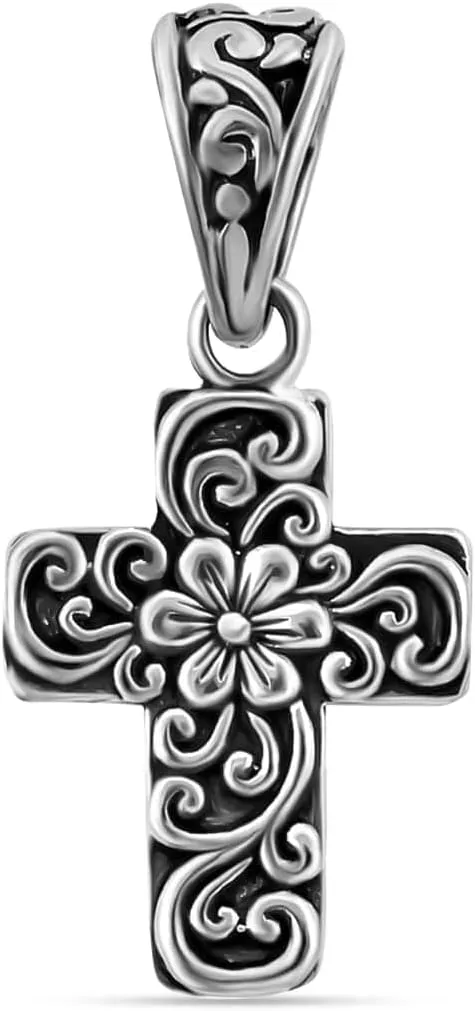 Shop LC BALI LEGACY Cross Pendant Necklace 925 Sterling Silver Catholic Faith Christian Religious Birthday Jewelry Birthday Gifts for Women