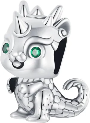 Shysnow Dragon Charms 925 Sterling Silver Vintage Dragons Head Animal Bead Charm Compatible for Bracelet Necklaces for Women