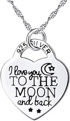 Silver Color Elegant Heart Pendant Necklace for Women Jewelry Accessories Gift Creative Design