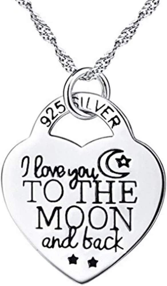 Silver Color Elegant Heart Pendant Necklace for Women Jewelry Accessories Gift Creative Design