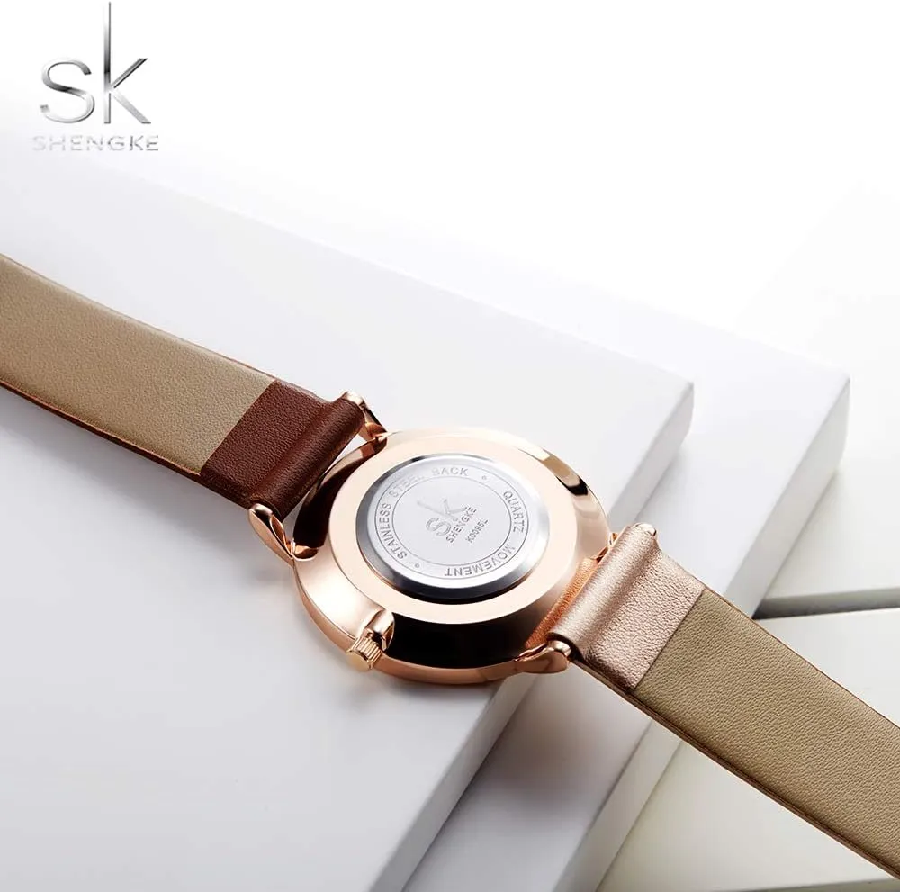 Simplicity Creative Women Watch Genuine Leather Elegant Women Watches Ladies Business Wristwatch