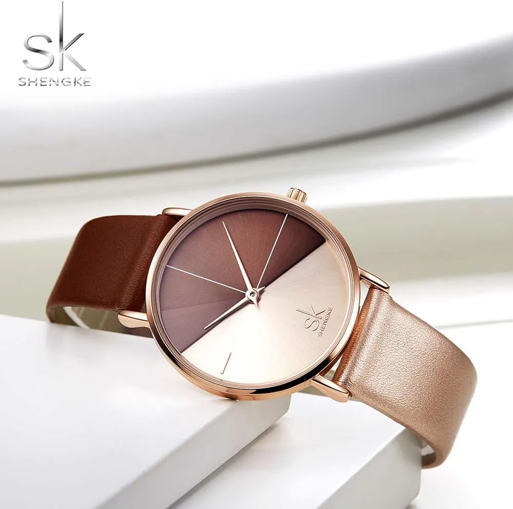 Simplicity Creative Women Watch Genuine Leather Elegant Women Watches Ladies Business Wristwatch