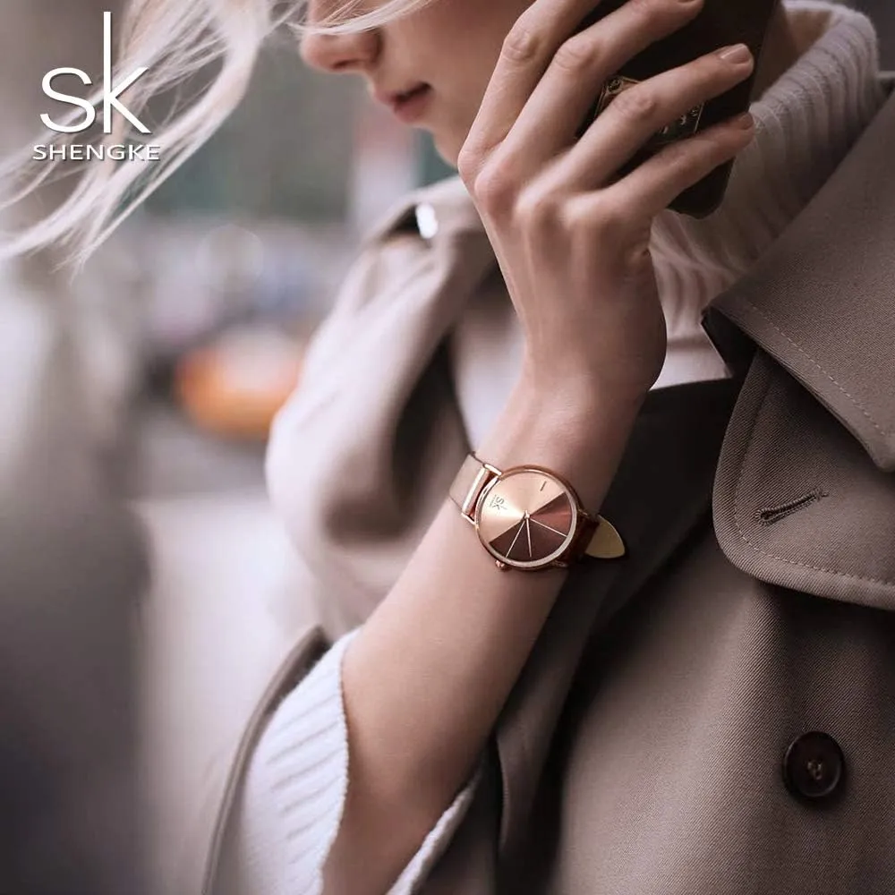 Simplicity Creative Women Watch Genuine Leather Elegant Women Watches Ladies Business Wristwatch