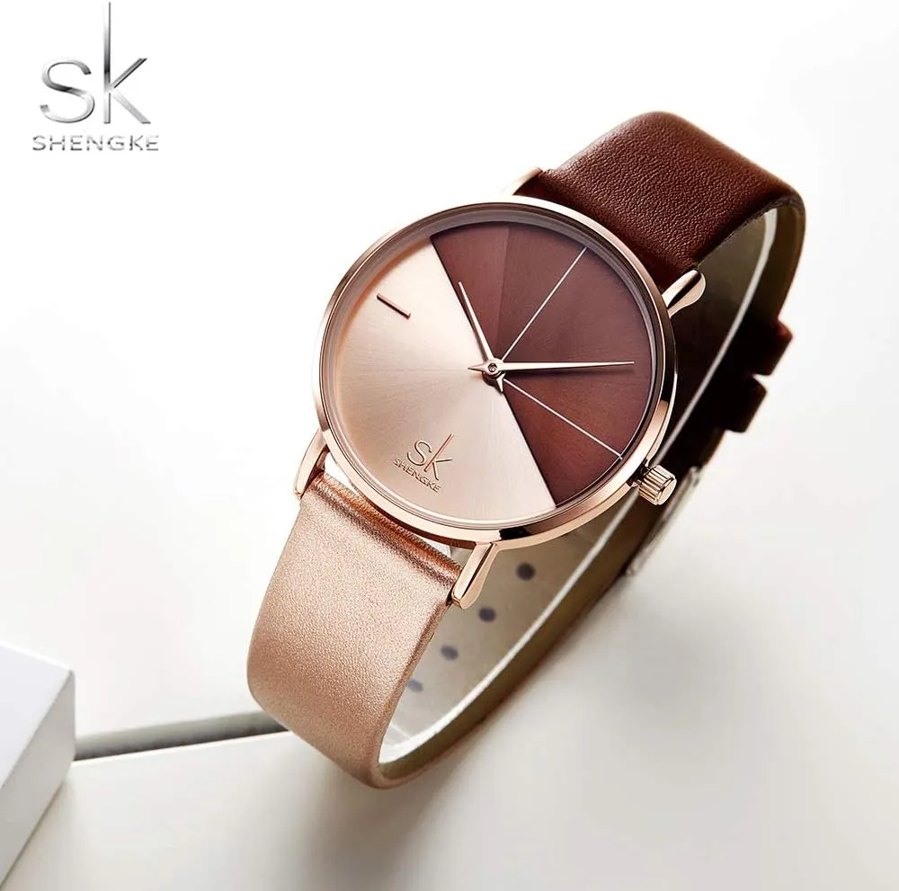 Simplicity Creative Women Watch Genuine Leather Elegant Women Watches Ladies Business Wristwatch