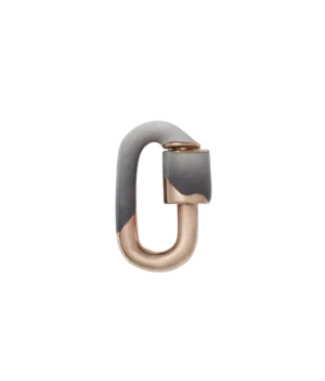 Smog Enamel Chubby Baby Lock in Yellow Gold