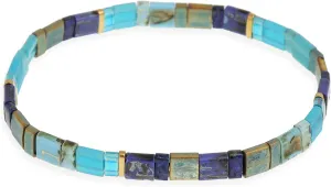 Sonateomber Tila Flat Beaded Stretch Bracelets for Women, Trendy Stackable Colorful Glass Square Beads Stack Bracelet Beach Jewelry Gift