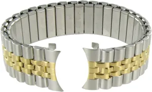 Speidel Men's Fashion Series Comfortable Watch Band in Dual Tone Curved End 20mm