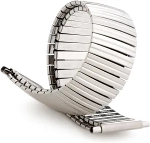 Speidel Mens Twist-O-Flex Stainless Steel Stretch Watch Band,Gold or Silver Tone Strap in 16-22mm with Straight End or Curved End No Clasp